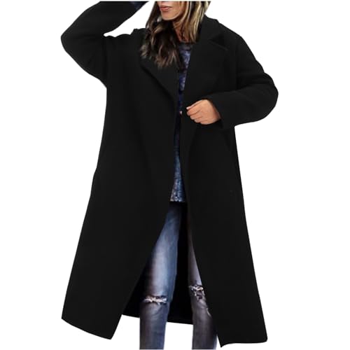 Wollmantel Damen Lang Oversize - Wintermantel Damen Elegant Klassische Revers Wintermantel Langarm Warm Wolljacke Mode Wintermantel Elegant Grosse Grössen Winterjacke Winter Mantel Trenchcoat Wollmantel Damen Lang Oversize - Wintermantel Damen Elegant Klassische Revers Wintermantel Langarm Warm Wolljacke Mode Wintermantel Elegant Grosse Grössen Winterjacke Winter Mantel Trenchcoat von Generic