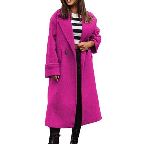 Wollmantel Mit Kapuze Damen - Trenchcoat Damen Lang Winter Wintermantel Elegante Übergangsjacke Einfarbig Freizeitjacke Mit Taschen Locker Winter Warme Winterjacke Freizeitjacke Kapuze-Wollmantel Wollmantel Mit Kapuze Damen - Trenchcoat Damen Lang Winter Wintermantel Elegante Übergangsjacke Einfarbig Freizeitjacke Mit Taschen Locker Winter Warme Winterjacke Freizeitjacke Kapuze-Wollmantel von Generic
