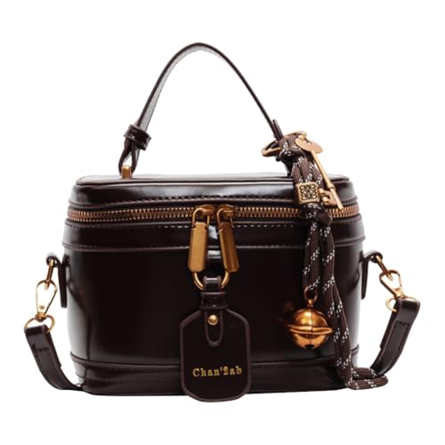 Women Bucket Bag Fashion Schulter PU Leder Handtasche Freier Käufer stilvoller Crossbody Retro -Messenger für Crossbody Women Handtasche Stylish Eimer von Generic
