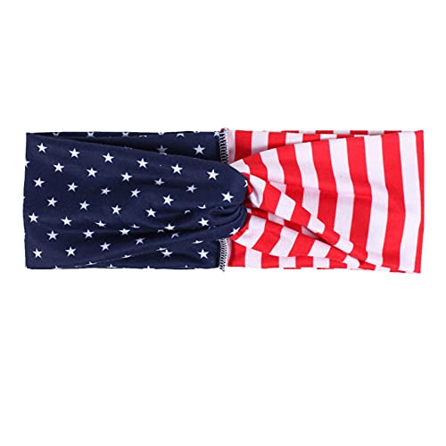 Women New Years Headband Patriotic American Flag Print Headband Decoration Decor Face Wash Versatile Daily Styling Seaside Vacation Multifunction Headscarf von Generic