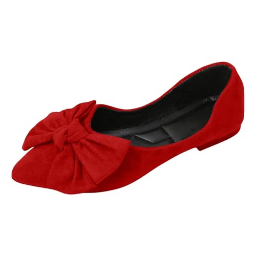 Women's Flat Shoes Spring Summer and Autumn Lightweight Suede Pointed Shallow Mouth Soft Bottom Bow Single Shoe Daily Dating Commuting Large Size Ballet Shoe Flat Shoes Walking Schuhe Damen Women's Flat Shoes Spring Summer and Autumn Lightweight Suede Pointed Shallow Mouth Soft Bottom Bow Single Shoe Daily Dating Commuting Large Size Ballet Shoe Flat Shoes Walking Schuhe Damen von Generic