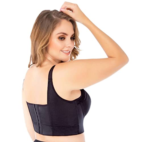 Woobilly Deep Cup Bra Hide Back Fat, Women's Filifit Sculpting Uplift Bra Fashion Deep Cup Bra Full Back Coverage Hide Bra (Black, 48/110CDE) von Generic