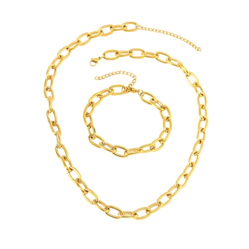 Wunderschöner Halsschmuck, Halskette, Partykette, Schmuck-Set, Edelstahl-Textur, geeignet zum Verschenken und Feiern von Generic