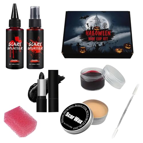 Wundschmink-Set – Narben-Make-up-Set | SFX Schmink-Set für Halloween – Kosmetik-Set für Film Cosplay, professionelles Make-up-Set von Sez von Generic