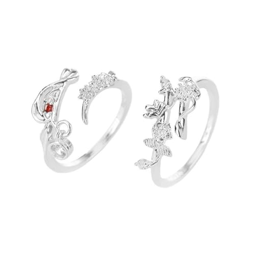 XHBTS Heaven Official's Blessing Rings,Tian Guan Ci Fu Hua Cheng Xie Lian Cosplay Couple Ring Modeschmuck und Aufkleber XHBTS Heaven Official's Blessing Rings,Tian Guan Ci Fu Hua Cheng Xie Lian Cosplay Couple Ring Modeschmuck und Aufkleber von Generic
