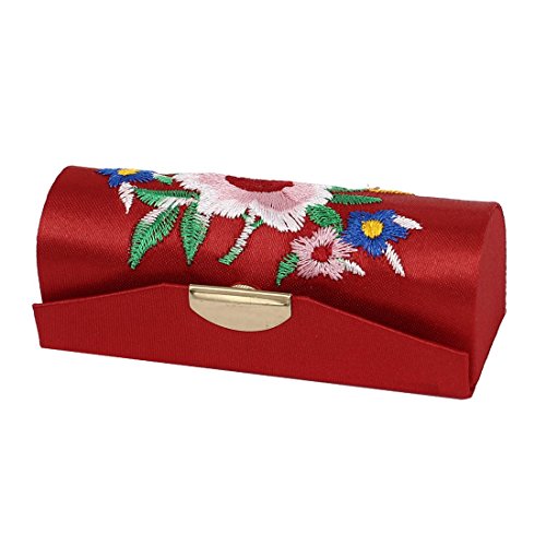 XYZOOM Blumenmuster im chinesischen Stil Lip Stick Etui Schmuck Lippenstifthalter Box mit Spiegel Rot(23655 6d82f 6336d 66c46 62cdd 98af9 von Generic