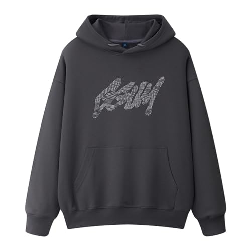 YJ Album GGUM Hoodie MOA 2024 Support Bedrucktes Merch-Sweatshirt Baumwollhemden for Fans(Gray- Fleece,XXL) von Generic
