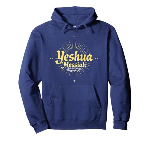 Yeshua Messiah Radiant Faith Herren Christian Inspirational Pullover Hoodie, Unisex für Erwachsene, Marineblau, S von Generic
