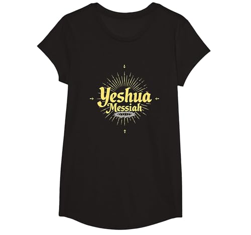 Yeshua Messiah Radiant Faith Herren Christian Inspirational T-Shirt, Girls, Schwarz, XS Yeshua Messiah Radiant Faith Herren Christian Inspirational T-Shirt, Girls, Schwarz, XS von Generic