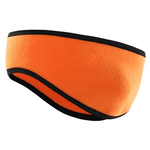 Yeucan Ohrenwärmer, Fleece-Stirnbänder, Lauf-Stirnband, Winter-Ohrabdeckungen, Sport-Stirnband, warme Ohrenschützer für Radfahren, Sport, Damen und Herren,orange von Generic