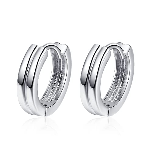 Yikoly Damen Mädchen Ohrringe Silber 925 Einfache Dopple Layer Mode Studs creolen Süß Hoop Ohrschmuck Yikoly Damen Mädchen Ohrringe Silber 925 Einfache Dopple Layer Mode Studs creolen Süß Hoop Ohrschmuck von Generic