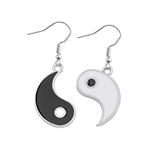 Yin and Yang Ohrringe Yin Yang Symbol Charm Ohrringe Yin und Yang Schwarz und Weiß baumeln Ohrringe von Generic