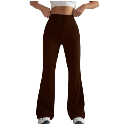 Yogahose für Damen mit Taschen, Modalhose, lässig, aktiv, Jazz-Hose, coffee, 48 von Generic
