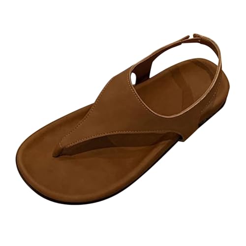 Zehentrenner Sandalen Damen Flach Flip Flops Bohemian Strandsandalen Rutschfest Zehensandalen Leicht Bequem Sandaletten Offenem Zehenbereich Slippers Frauen Badesandalen von Generic