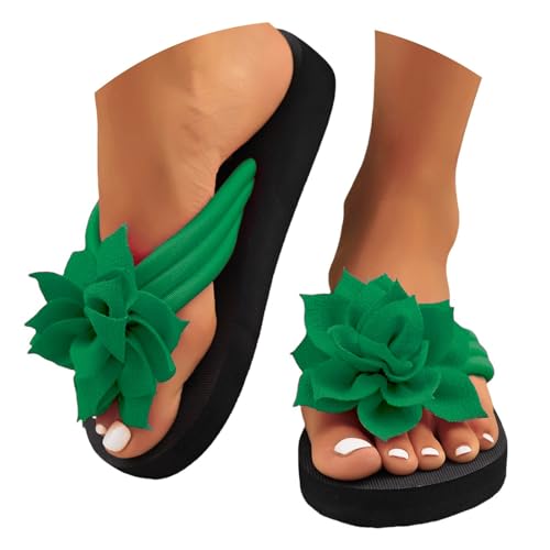 Zehentrenner Sandalen Damen Leicht Flipflops mit Blumen Sommerschuhe Bohemian Flip Flops Flache Pantoletten Atmungsaktiv Damen-Hausschuhe Rutschfest Schlappen Leicht Slippers Strandschuhe Zehentrenner Sandalen Damen Leicht Flipflops mit Blumen Sommerschuhe Bohemian Flip Flops Flache Pantoletten Atmungsaktiv Damen-Hausschuhe Rutschfest Schlappen Leicht Slippers Strandschuhe von Generic