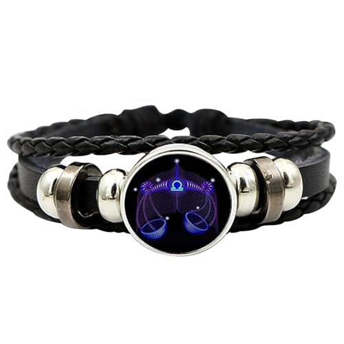 Zeichen Spirit Armband,Handgefertigte Sternzeichen Armbänder | Handgefertigte Gewebte Sternzeichen Wrap Armbänder Erwachsene Geschenk, se beskrivning, siehe Beschreibung von Generic