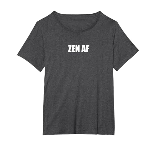 Zen Af T-Shirt, Damen Große Größen, Anthrazit Meliert, 2X von Generic