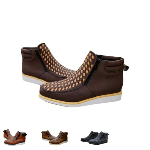 Zenfaze Handgefertigte Western-Cowboystiefel, 2026, neuer orthopädischer Petatillo-Stiefel aus Leder mit quadratischer Zehenpartie for Herren(Coffee,11) von Generic