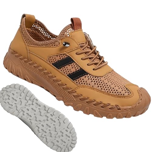 Zenfaze Orthopädische Schuhe for Herren, Neue Fußgewölbeunterstützung, atmungsaktiv, leicht, rutschfest, orthopädische Wanderschuhe for Hineinschlüpfen(Brown,Us12) von Generic