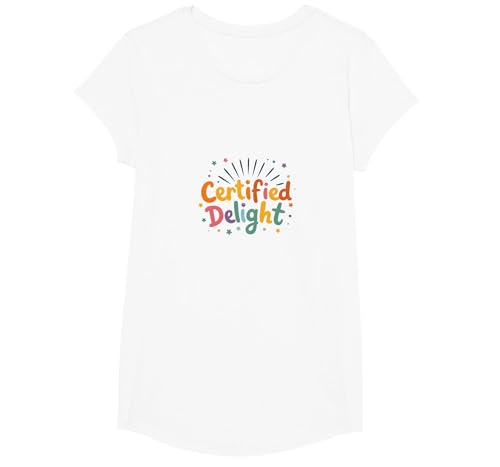 Zertifizierte Freude: Joyful Celebration Typografie T-Shirt, Girls, Weiß, XS Zertifizierte Freude: Joyful Celebration Typografie T-Shirt, Girls, Weiß, XS von Generic