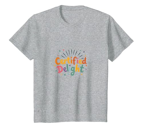Zertifizierte Freude: Joyful Celebration Typografie T-Shirt, Kinder, Grau Meliert, 140 von Generic