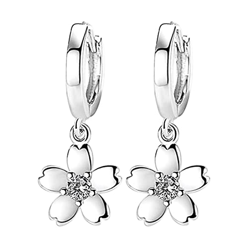 Zirkon Temperament Mode Blume Süße Creolen für Frauen von Generic