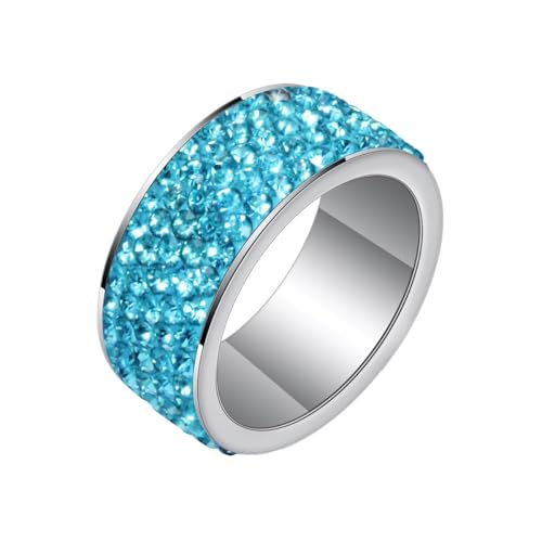 Zirkonia-Ring für Herren, Edelstahlring, Schmuck, 8 mm, rund, mit bunten Zirkonia-Eheringen, Herren- und Damen-Accessoires Zirkonia-Ring für Herren, Edelstahlring, Schmuck, 8 mm, rund, mit bunten Zirkonia-Eheringen, Herren- und Damen-Accessoires von Generic