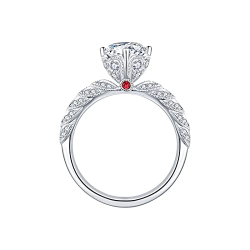 Zirkonring Öffnung verstellbar Persönlichkeitsring einfacher Damenring Valentinstag Echt Silber Ringe Für Damen (Silver, One Size) von Generic