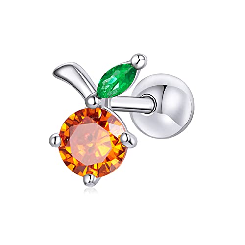 Zubehör-Sets Eisgetränk Ananas Eis Wassermelone Orange Sommer Obst Eis Getränke Ohrstecker für Frauen Piercing Ohrringe 925 Sterling Silber Schmuck von Generic