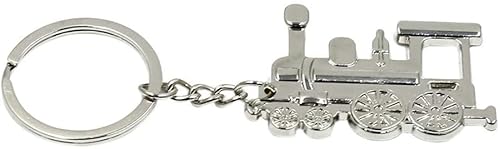 Zug-Schlüsselanhänger Einfacher Dampfzug Lokomotive Metallring Schlüsselanhänger für Männer Frauen wie abgebildet, Medium, Andere Edelsteine von Generic