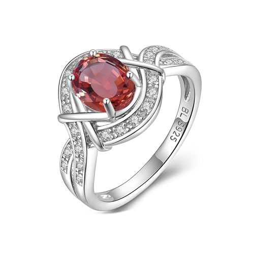 Zultanit Oval 8 * 6mm Sultanit Ring 925 Sterling Silber Farbwechsel Nano Diaspore Edelstein Feiner Schmuck für Frau Täglich Outift (10) von Generic
