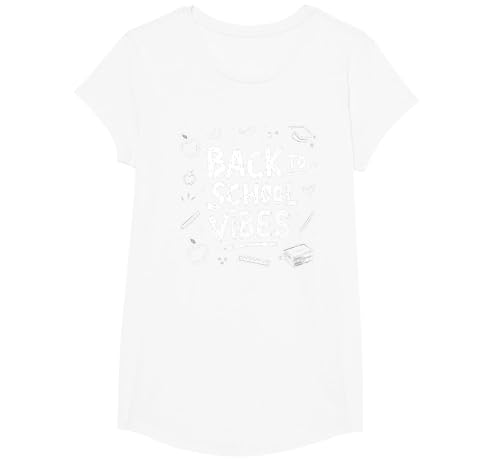 Zurück zu School Vibes T-Shirt, Girls, Weiß, XS Zurück zu School Vibes T-Shirt, Girls, Weiß, XS von Generic