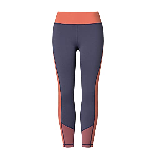 Zweifarbige Yogahose für Damen, hohe Taille, Sporthose und enge Hosen sind modisch und einfach, Orange, X-Groß von Generic