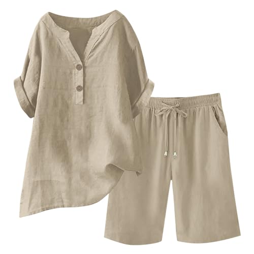 Zweiteiler Damen Sommer Musselin Bluse Und Shorts Langarm Freizeitanzug Baumwolle Leinen Y2K Sportanzug Summer Musselin Bluse Set Outfit Leinen Hemd Shorts Einfarbig Lounge Set Strand Y2K Clothes Zweiteiler Damen Sommer Musselin Bluse Und Shorts Langarm Freizeitanzug Baumwolle Leinen Y2K Sportanzug Summer Musselin Bluse Set Outfit Leinen Hemd Shorts Einfarbig Lounge Set Strand Y2K Clothes von Generic