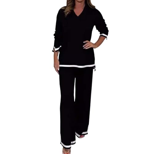 Zweiteiler Jogginganzug Damen Samt Jogginganzug Oversize Damen Jogginganzug Damen Schwarz TrainingsanzüGe FüR Damen Pyjama FüR Damen Jogginganzug Damen Hoodie Trainingsanzug Damen Fleece Satin von Generic
