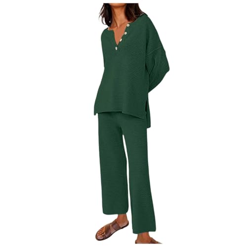 Zweiteiler Lounge Set Damen Strick Loungewear Damen Set Gerippt Hausanzug Winter Jogginganzug Freizeitanzug Sleepwear Weich Strickanzug 2 Teilig Strickpullover Top Langärm Hose Freizeit Outfit Zweiteiler Lounge Set Damen Strick Loungewear Damen Set Gerippt Hausanzug Winter Jogginganzug Freizeitanzug Sleepwear Weich Strickanzug 2 Teilig Strickpullover Top Langärm Hose Freizeit Outfit von Generic