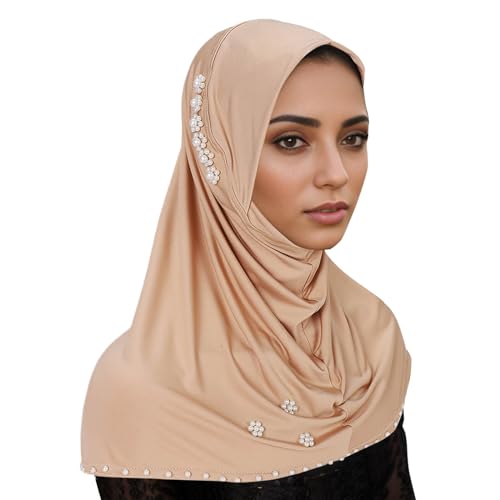 abaya damen Kopftuch für Damen, Lang Muslim Hijab Frauen, Türkisch Khimar Schal Islamische Kleidung, Konfektionshijab Kopftücher Kleider, Muslimische Sport Head Scarf Set A13 von Generic