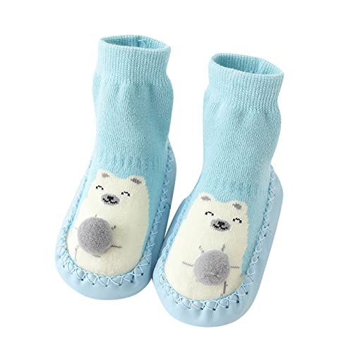 anti rutsch socken baby - Sockenschuhe Mädchen Lauflernschuhe Niedlicher stoppersocken Kleinkind krabbelsocken Gummisohle Rutschfeste Babybodenschuhe Hüttenschuhe für Mädchen Junge von Generic