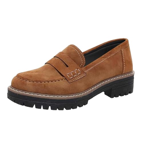 , einfarbig, Dicke Sohle, Freizeitschuhe, Temperament, Bequeme Schlupfschuhe Damen Glitzer Schuhe Winter Rennrad Schuhe Damen klick von Generic