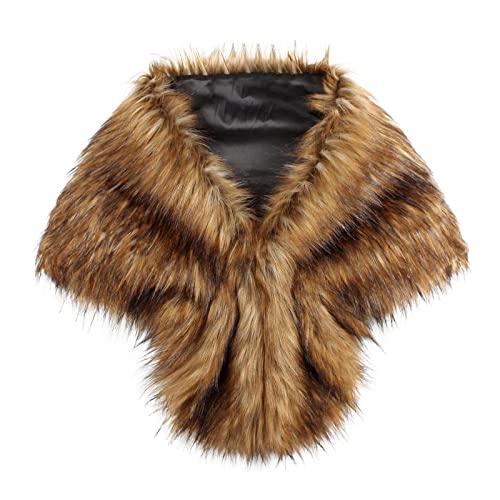 langes Kunstfell-Schal-Wrap für Damen - edle Stola - wie echtes Fell Elegant von Generic