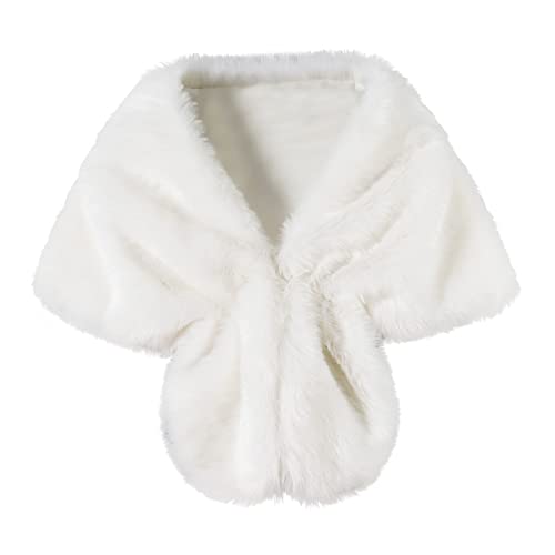 langes Kunstfell-Schal-Wrap für Damen - edle Stola - wie echtes Fell Elegant von Generic