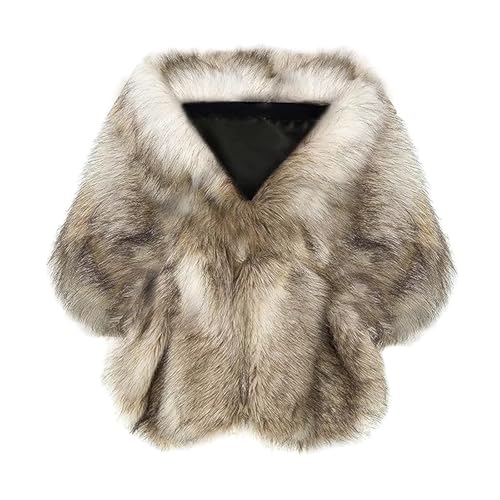 langes Kunstfell-Schal-Wrap für Damen - edle Stola - wie echtes Fell Elegant von Generic