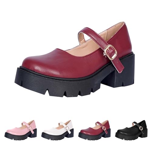 mary jane halbschuhe für damen leder - mokassins damen leder mit absatz - lederschuhe Blockabsatz Profilsohle Absatzschuhe Slip On Kleidschuhe elegante Einzelne Schuhe bequem slippers mary jane halbschuhe für damen leder - mokassins damen leder mit absatz - lederschuhe Blockabsatz Profilsohle Absatzschuhe Slip On Kleidschuhe elegante Einzelne Schuhe bequem slippers von Generic