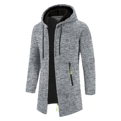meine bestellungen anzeigen Lang Sweatjacke Herren Strickjacke mit Reißverschluss Feinstrick Winterjacke Cardigan Große Größen Mantel Trachtenjacke Winter Kapuze Jacke Leicht Wintermantel Strickmantel von Generic