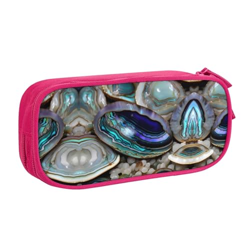 mit Reißverschluss Bleistift Tasche Abalone Perlmutt Druck Stifthalter Stylisches Federtasche für College-Studenten Student Schulsachen von Generic