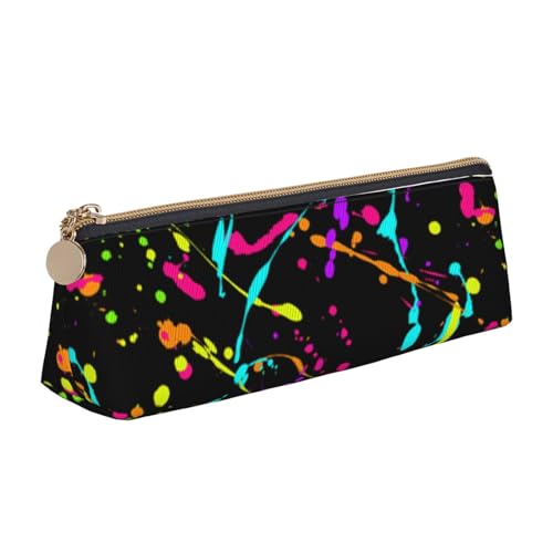 mit Reißverschluss Federmäppchen Im Dunkeln leuchtendes Splatter-Neon Briefpapier Tasche Strapazierfähig Pencil Case für Mädchen Erwachsener College-Studenten von Generic