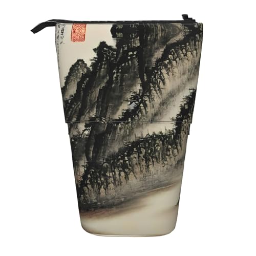 mit Reißverschluss Federmappe Chinesische Malerei Stifte-Organizer Strapazierfähig Bleistift Tasche für Kinder Erwachsene Teenager von Generic