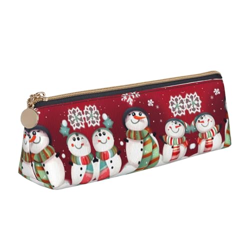 mit Reißverschluss Federmappe Frohe Weihnachten, süßer Schneemann Bleistift Beutel Strapazierfähig Bleistifttasche für Mädchen Teenager College-Studenten von Generic