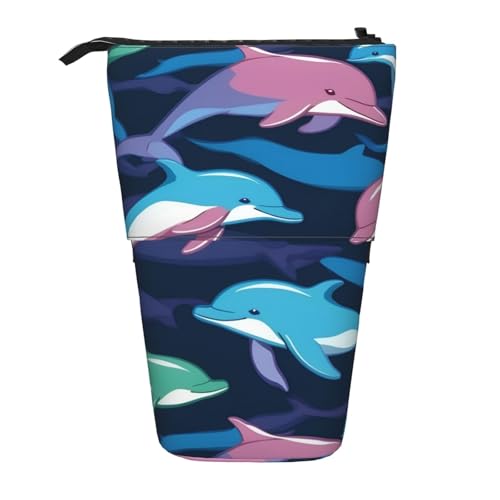 mit Reißverschluss Pencil Case Delphin Federmäppchen Premium Bleistift Tasche für Erwachsene Jungen College-Studenten von Generic