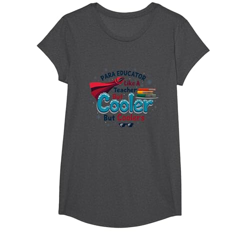 para Educator: Wie EIN Lehrer, Aber Cooler T-Shirt, Girls, Anthrazit Meliert, XS von Generic